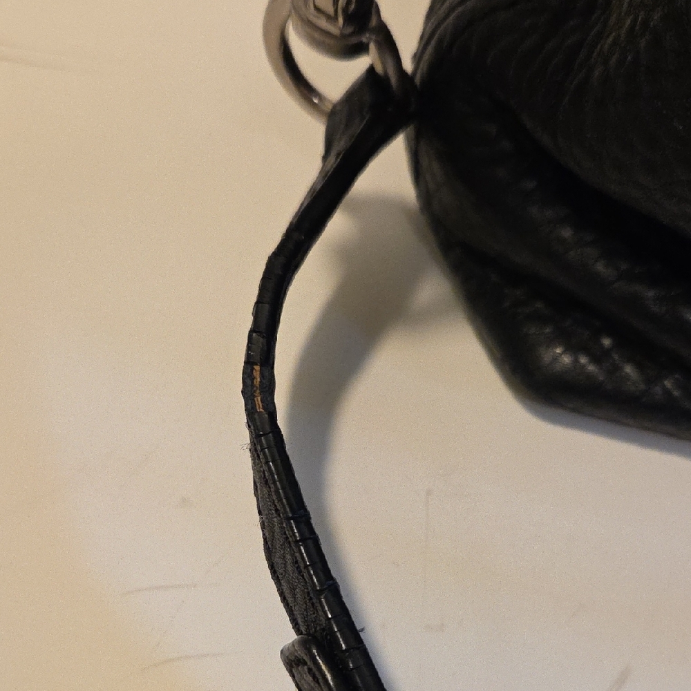 Cole Haan NWOT Black Pebble Leather Satchel - Picture 5 of 8